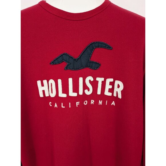 Hollister California Sweatshirt Men Size L Pullover Spell Out Logo Y2K Surf 90s - Picture 9 of 13